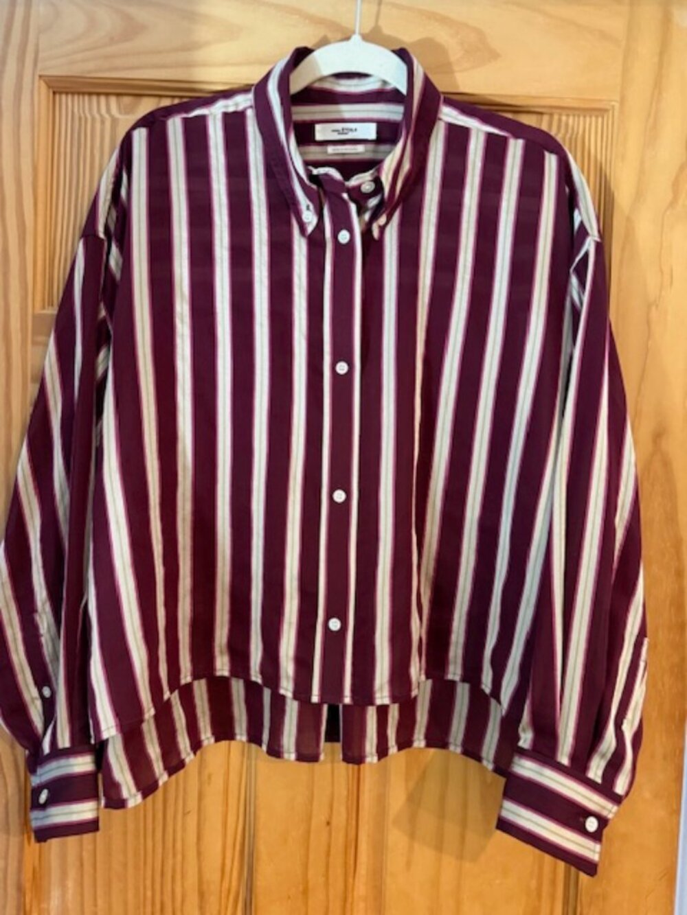 Isabel Marant Etoile Blouse Striped Cotton Gauze Size 36 Paris Boho Shirt